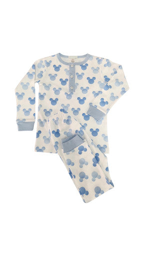 Blue Mouse Ears Long Sleeve Loungewear