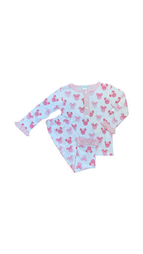 Pink Mouse Ears Long Sleeve Loungewear